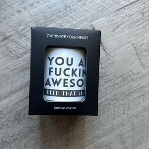 Motivational Candle with Bold Message